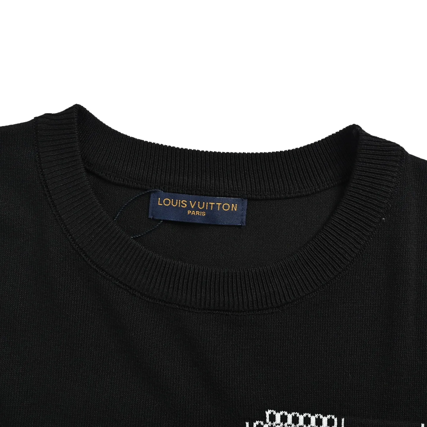 Louis Vuitton/Louis Vuitton front and back jacquard large logo knitted short sleeves